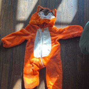 Plush!! Adorable Orange Fox Kids One Piece Costume